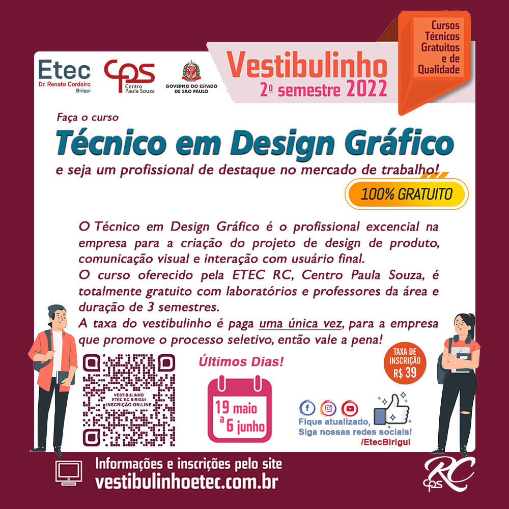 Etec: inscrições do Vestibulinho para cursos técnicos gratuitos